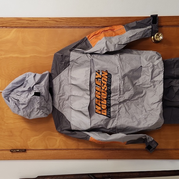 Womens Rain Suit, Harley-Davidson, Medium, Gray. - Picture 3 of 14